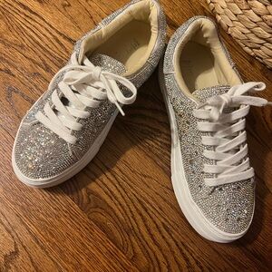 Betsy Johnson bridal I do Women's rhinestone Sneakers . Brand new